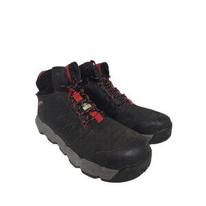 Timberland PRO Men's A5TYB Morphix Composite Toe WP Mid Work Boot Black Red 12W